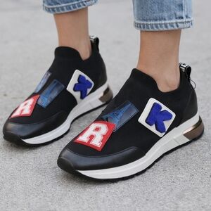 Karl Lagerfeld Paris Women’s Meadow Graphic Slip-On‎ Shoes